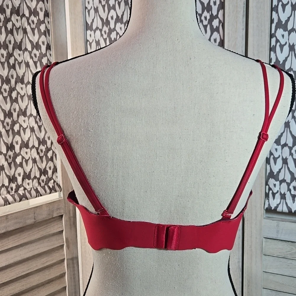 Victoria Secret Red Secret Embrace Pushup Underwire Bra 2 Hook Adjustable 36D